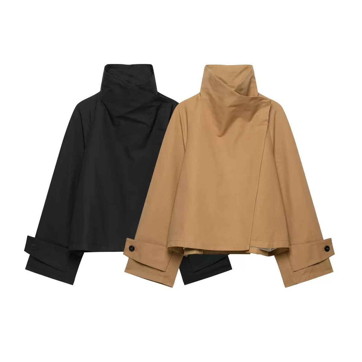 Asymmetric High-Neck Jacket
