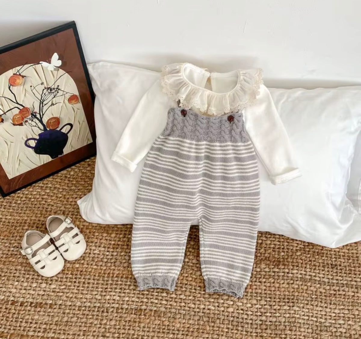 Cozy Grey Knit 3-Piece Set