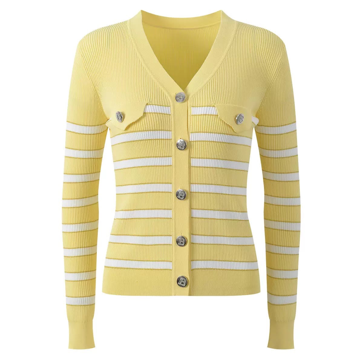 Riviera Striped Knit Cardigan