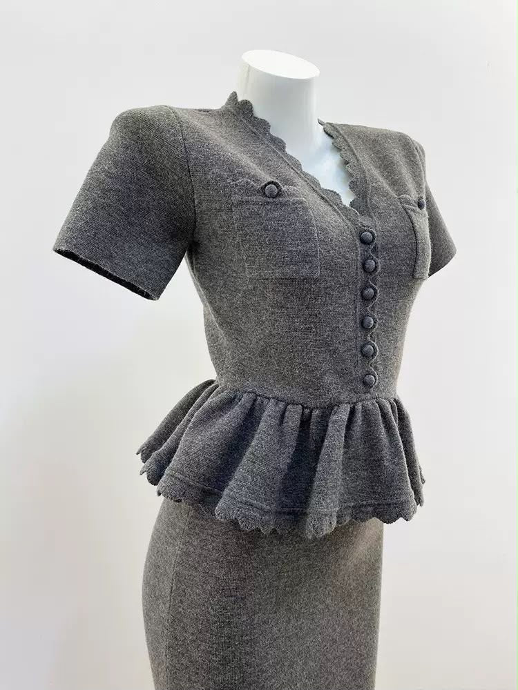 Colette Peplum Midi Dress