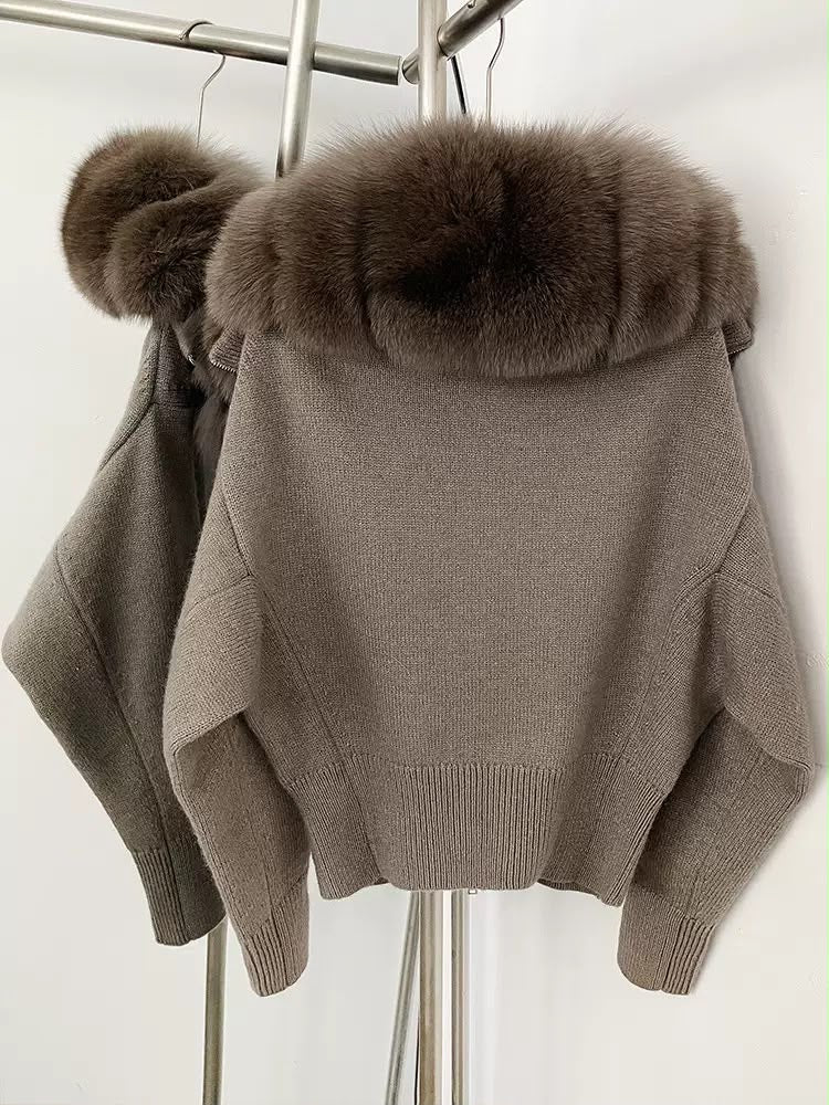 Mocha Luxe Fur Knit Jacket