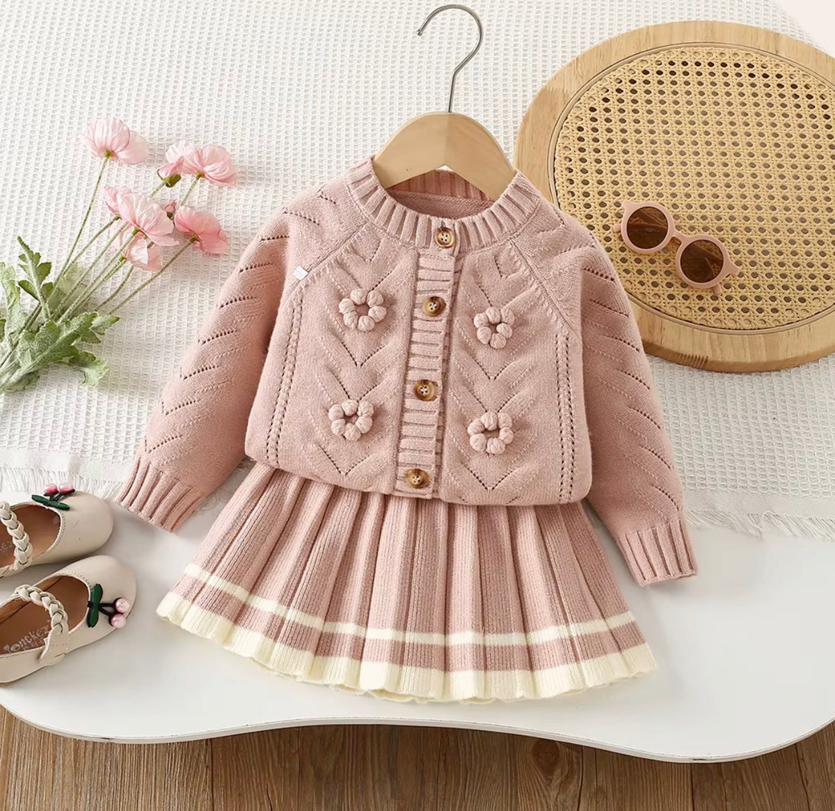 Bloom Knit Skirt Set