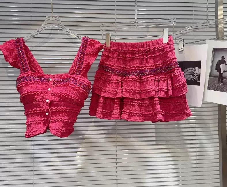 Ruffle Lace Two-Piece Set