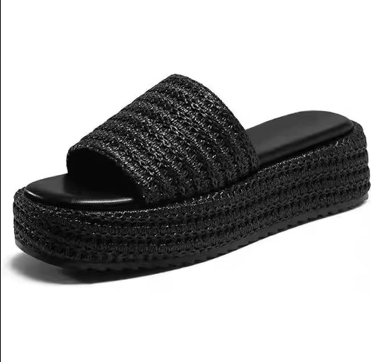 Solea Raffia Platforms