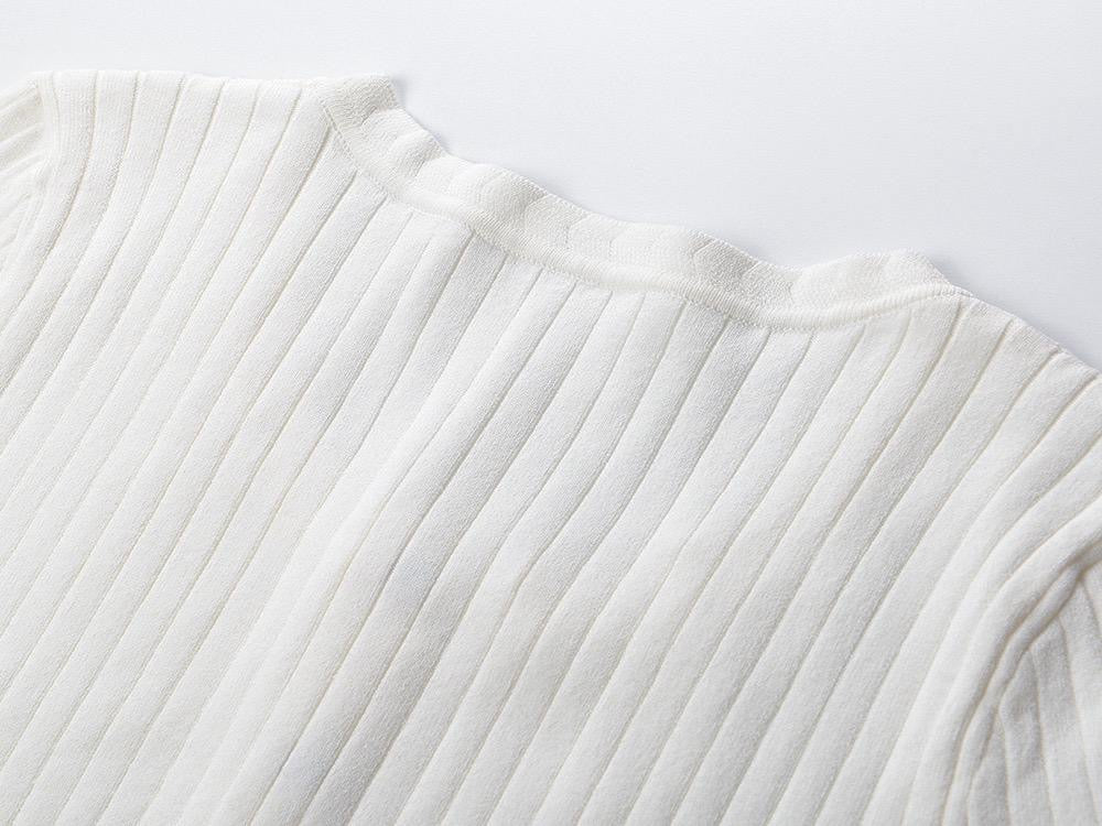 White Pearl Button Flow Dress