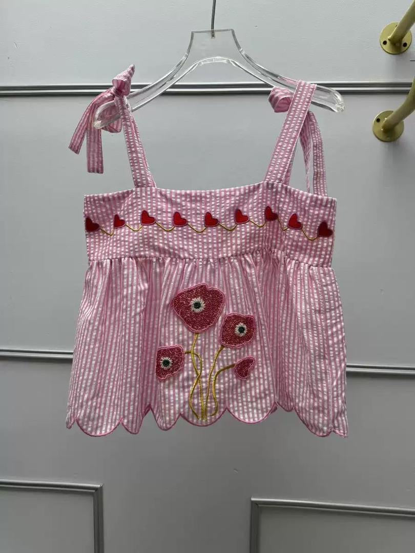 Sweetheart Bloom Striped Set