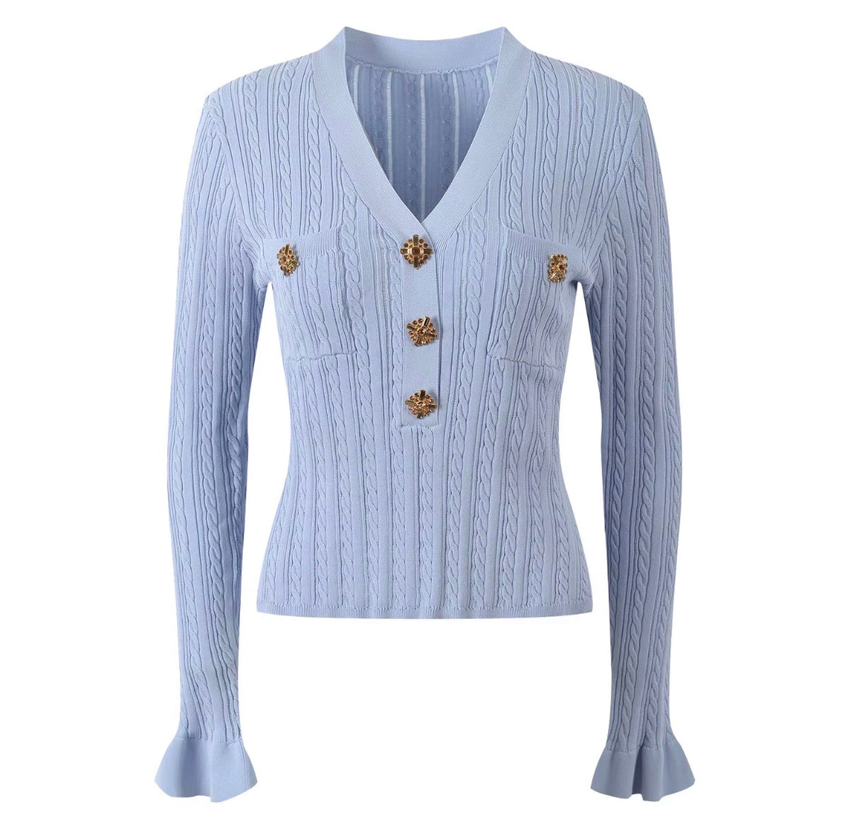 Celeste Jewel Cable Knit Top