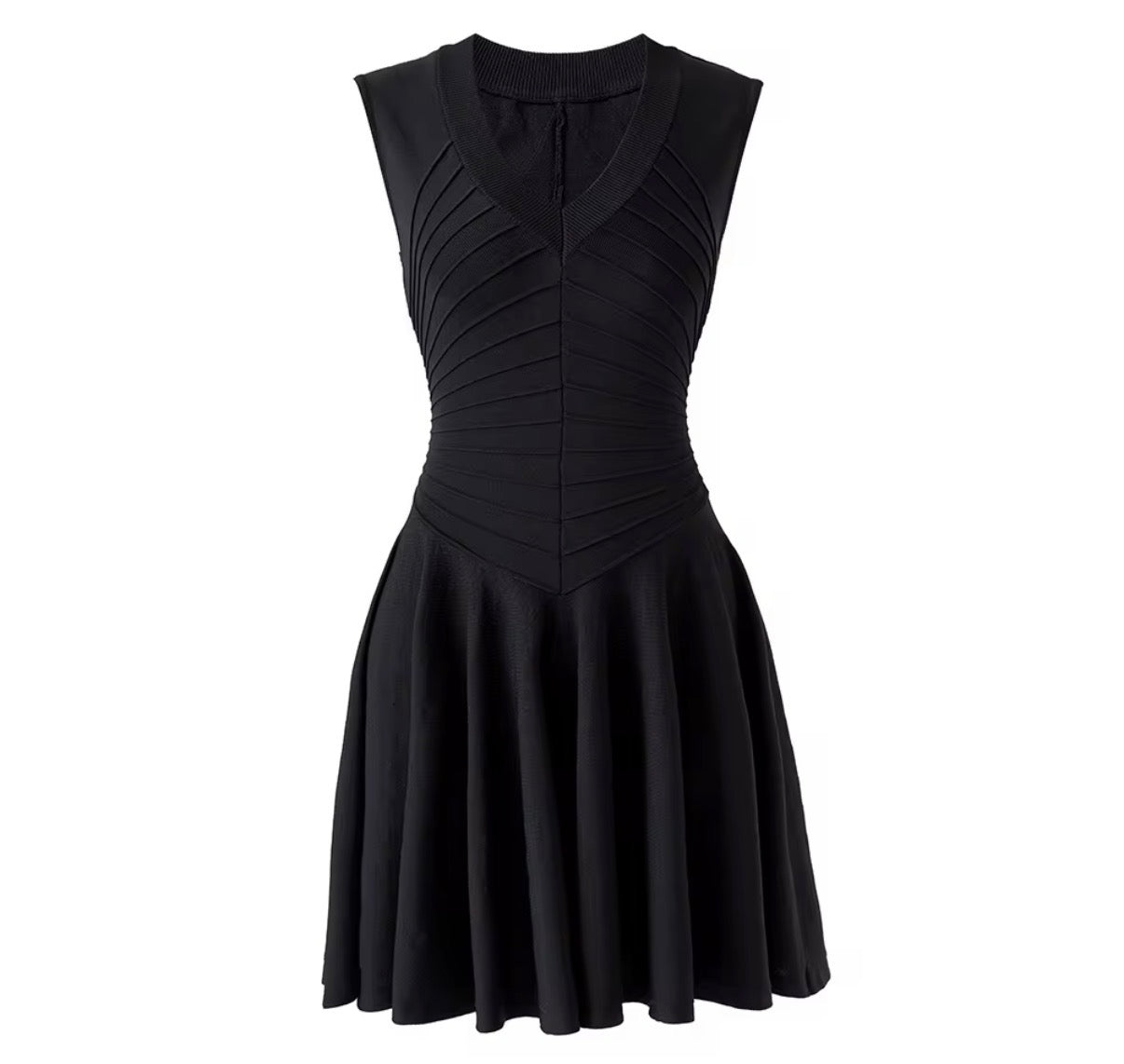 Chevron Knit Flare Dress