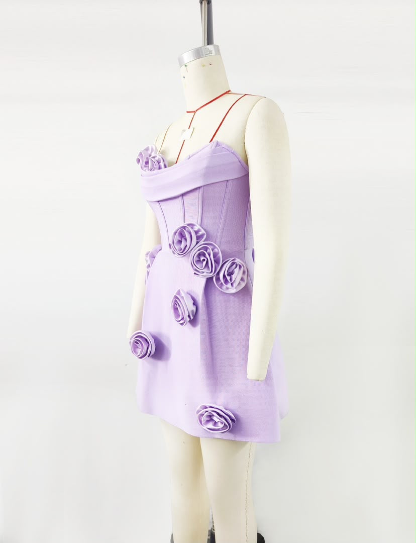 Rosette Charm Mini Dress