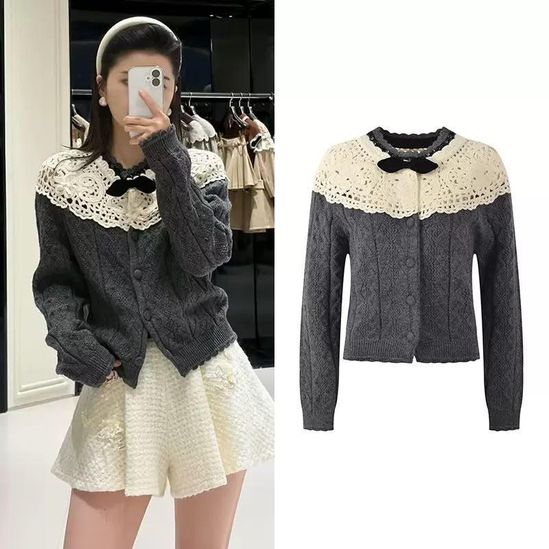 Camille Lace Collar Cardigan