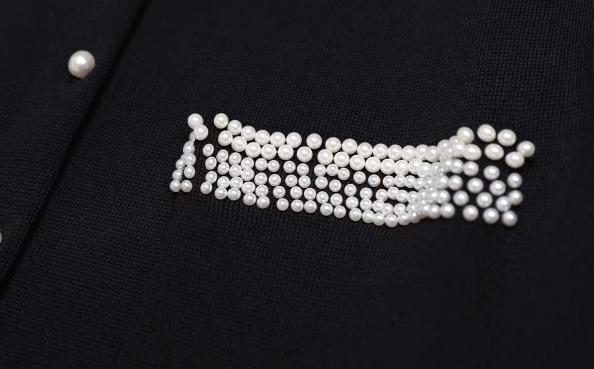 Pearl Trim Maxi Dress