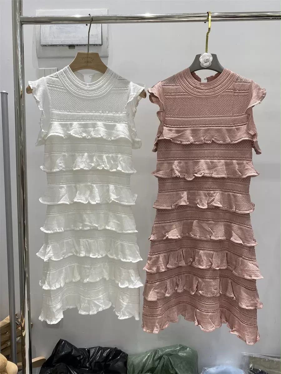 Rosalie Ruffle Knit Dress