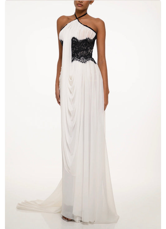 Olive Sequin Halter Maxi Dress