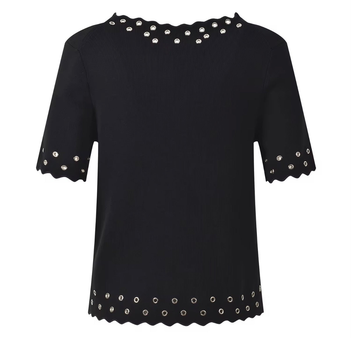 Midnight Rivet Knit Top