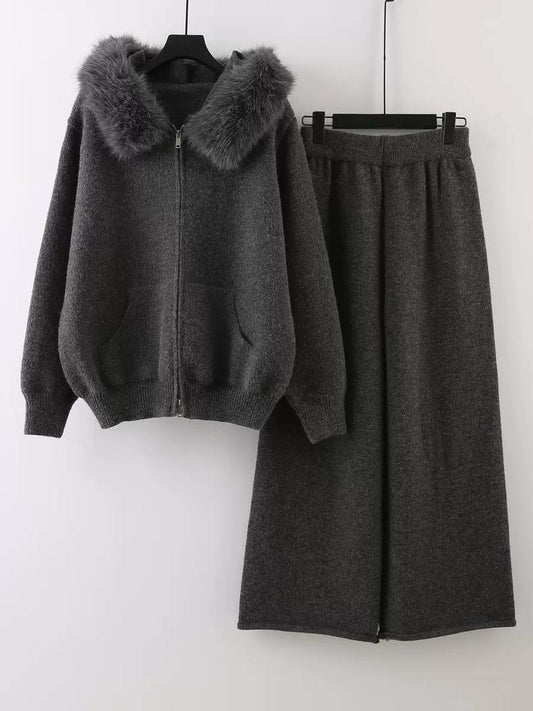 Fur Knit Lounge Set