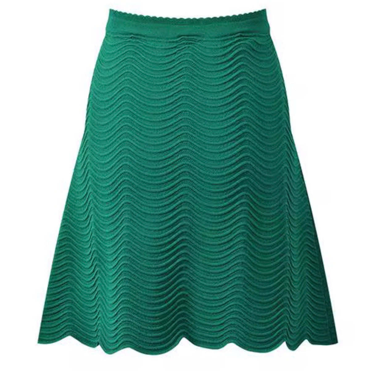 Emerald Wave Knit Skirt Set