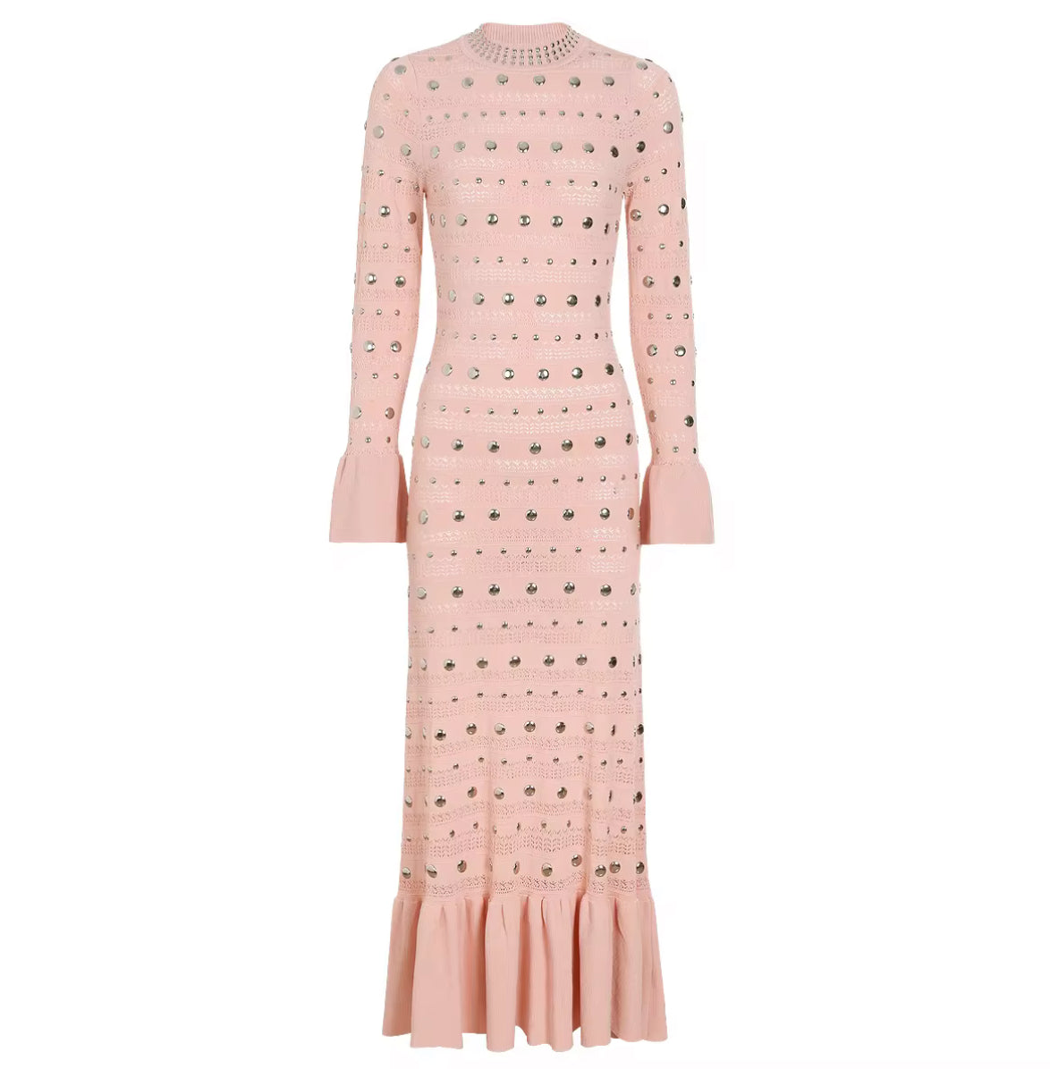 Celestial Studded Knit Dress