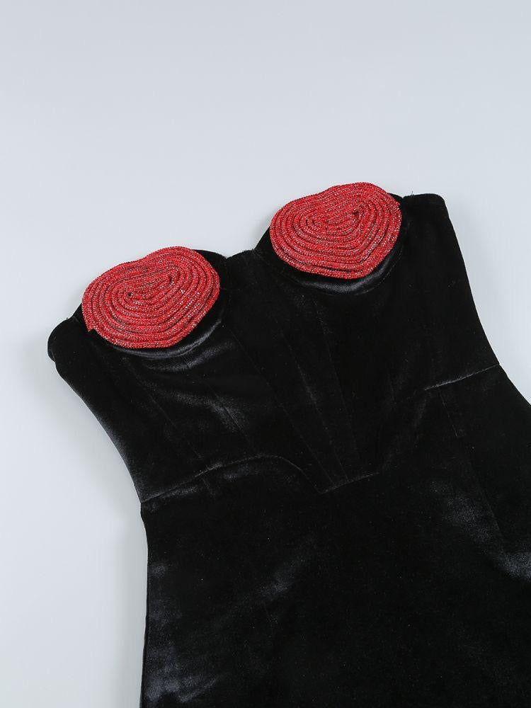 Heart Charmer Velvet Mini Dress