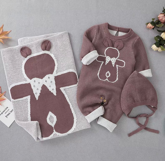 Bunny Cuddle Knit Baby Set