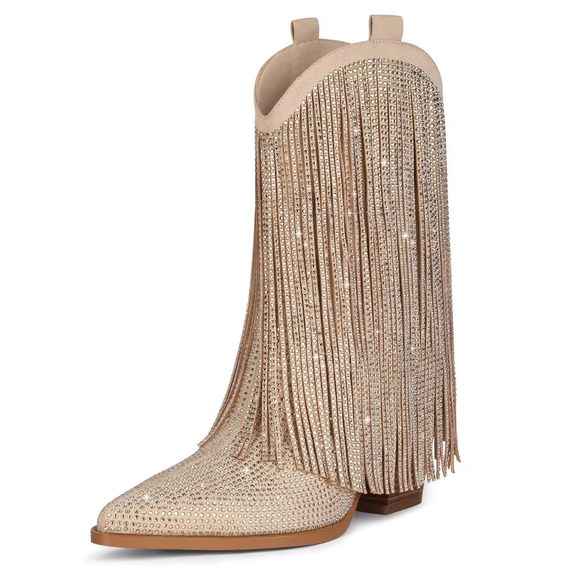 Crystal Fringe Cowboy Boots