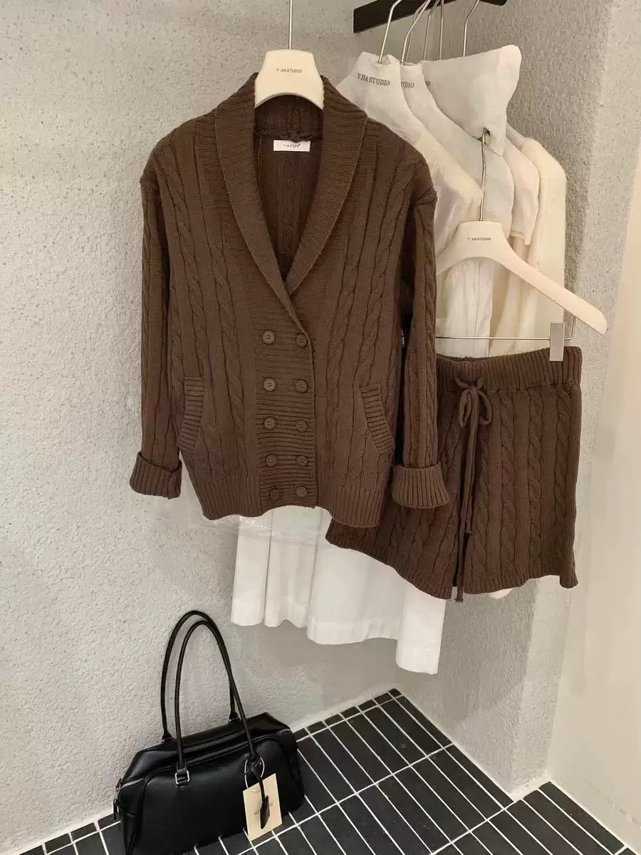 Heritage Cable Knit Cardigan Set