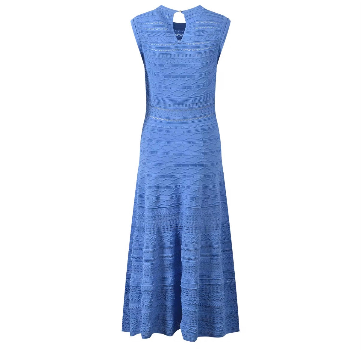 Azure Textured Knit Maxi Dress