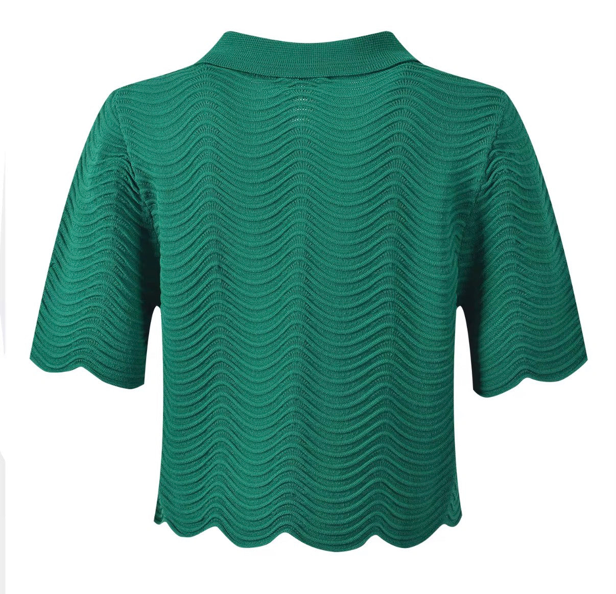 Emerald Wave Knit Skirt Set