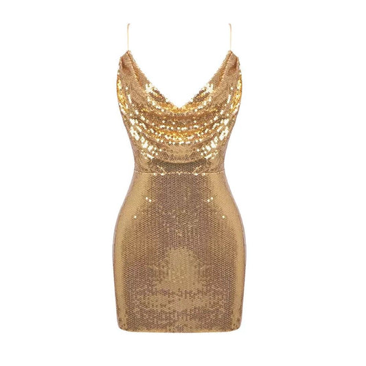 Golden Hour Sequin Mini Dress