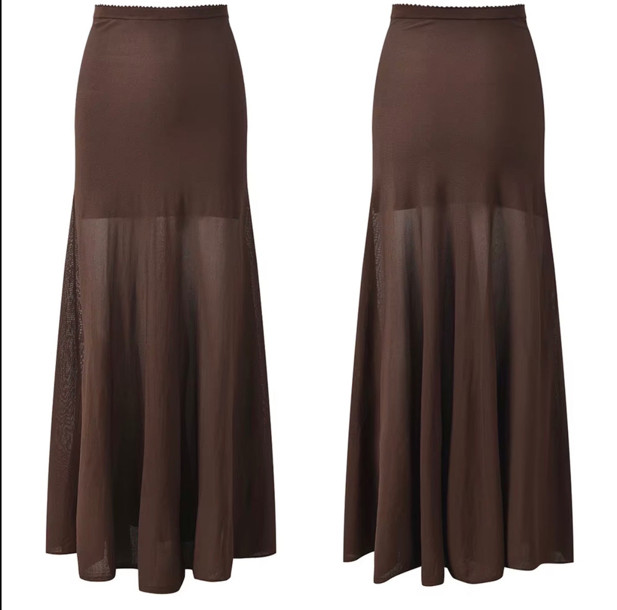 Chocolate Sheer Knit Three-Piece Set