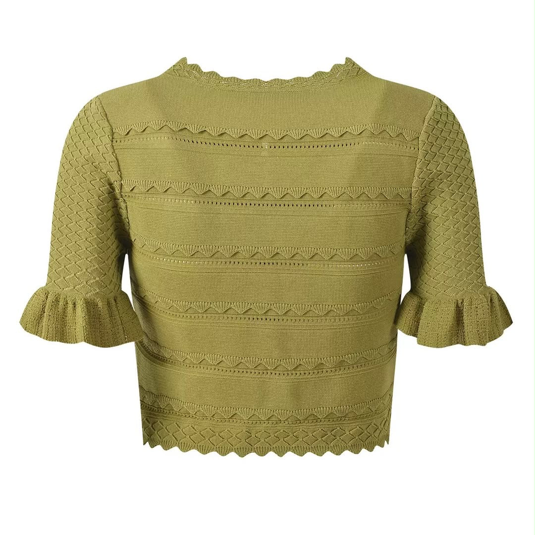 Pearl Ruffle Knit Set