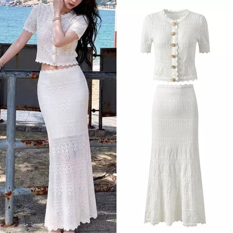 Pearl Lace Knit Set