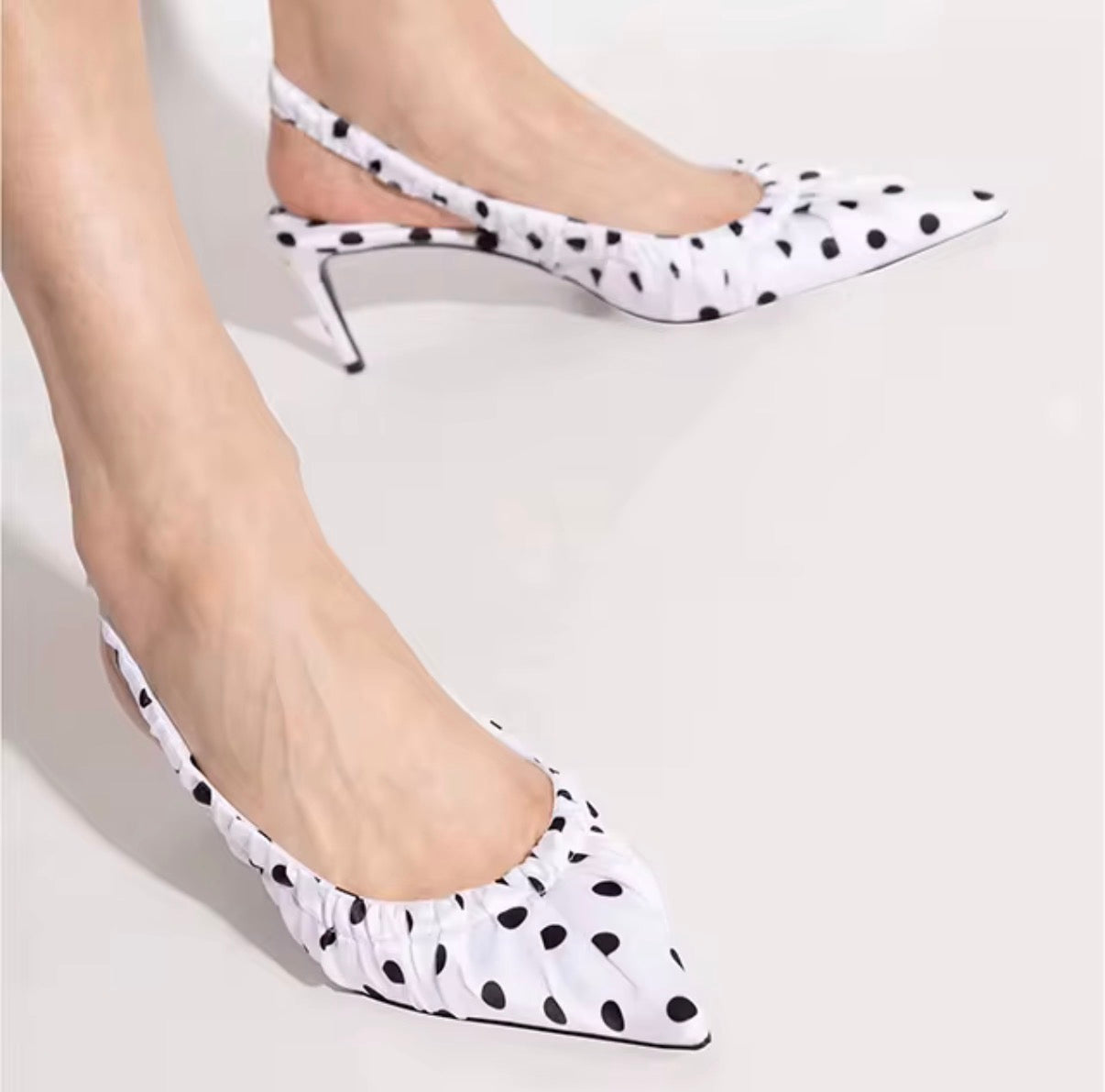 Polka Muse Slingback Heels