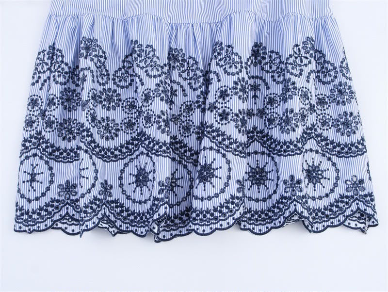 Smocked Embroidered Dress
