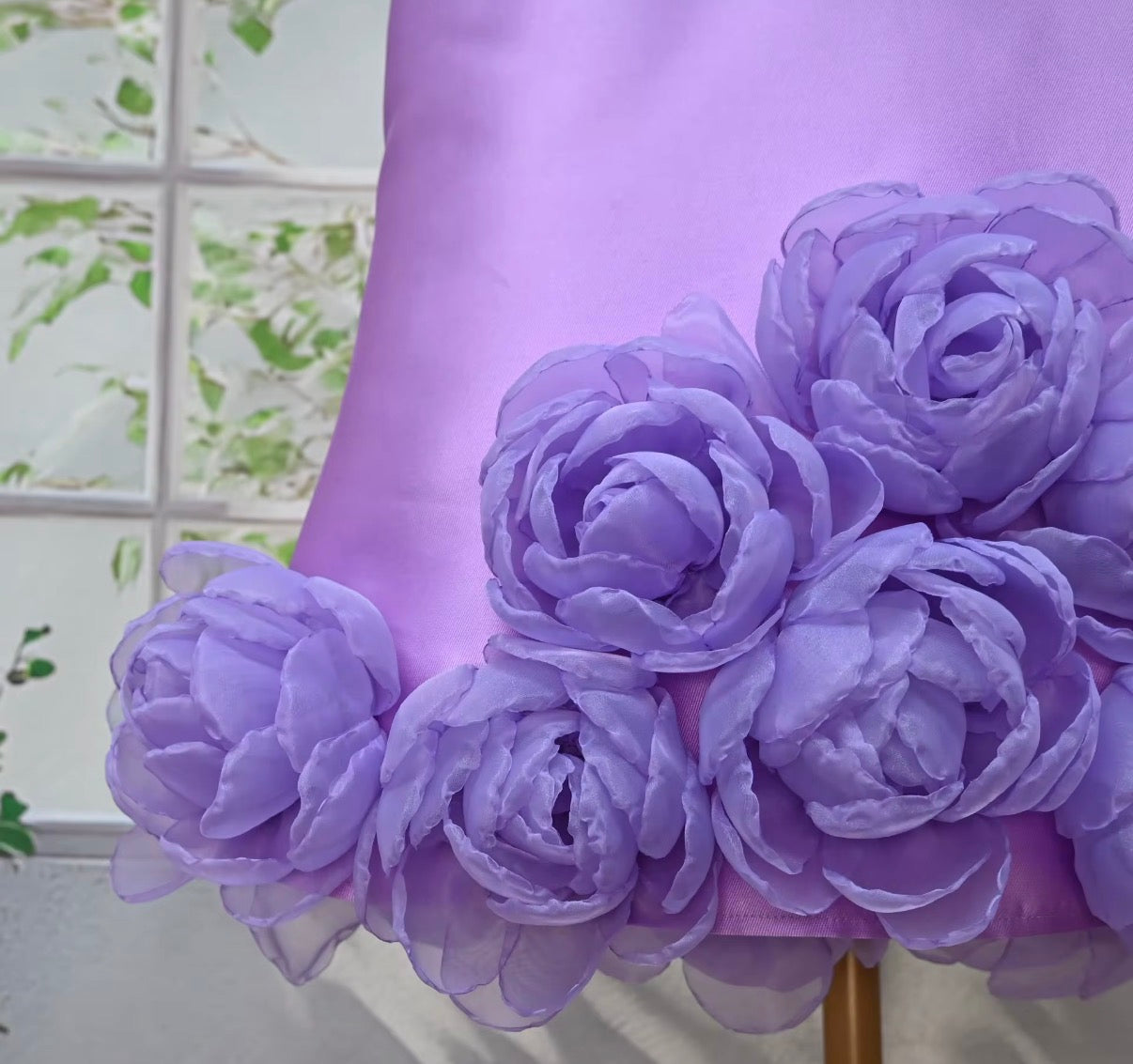 Lavender Rosette Bloom Dress