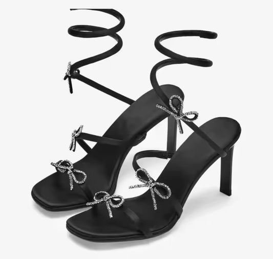 Midnight Bow Heels