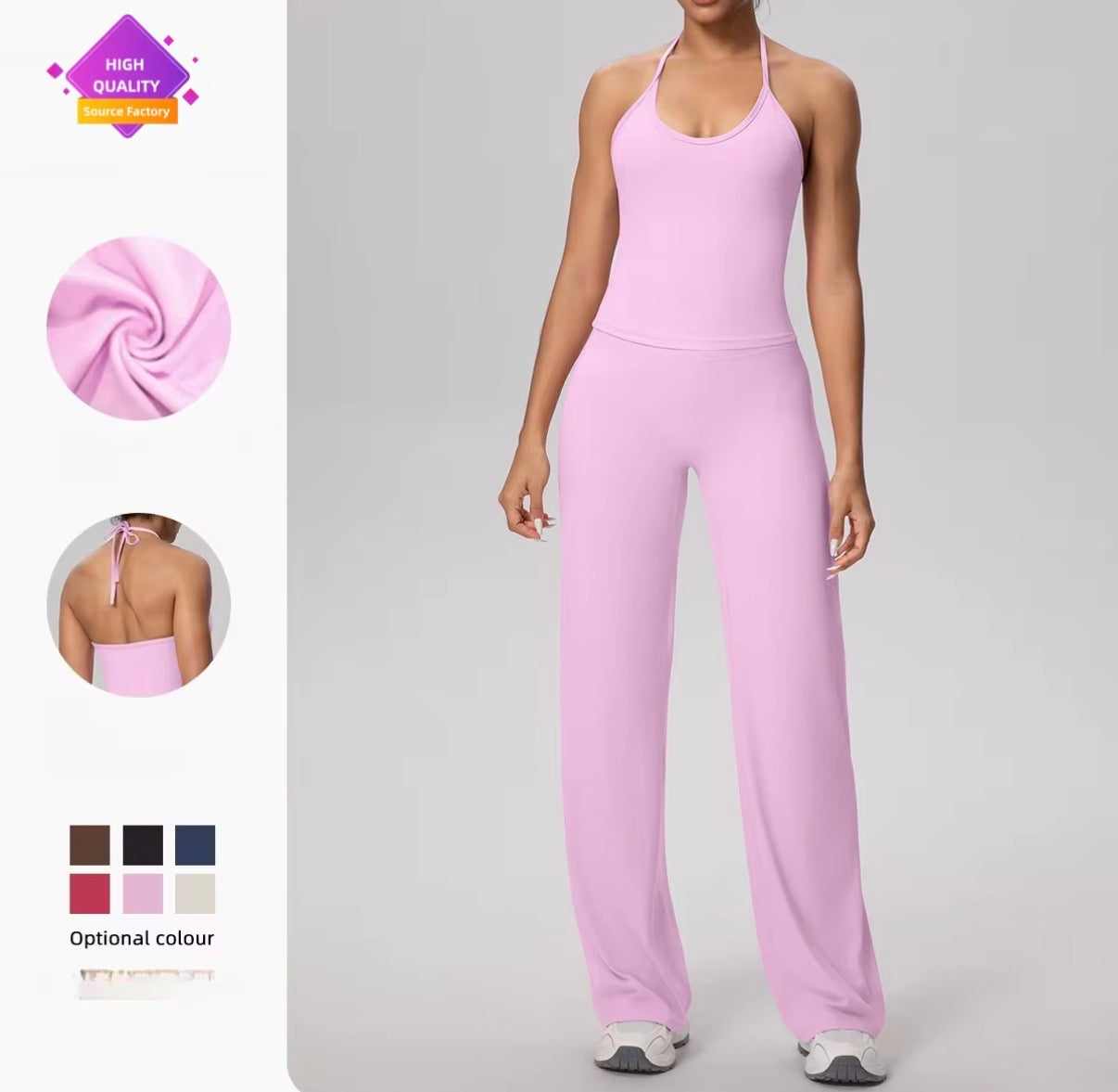 Halter Sculpt Flowy Set