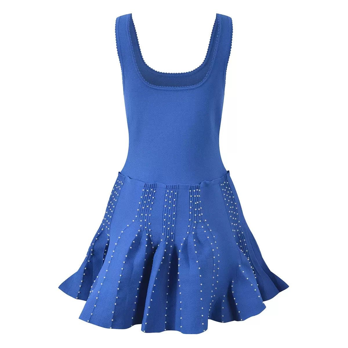 Sapphire Studded Flare Dress