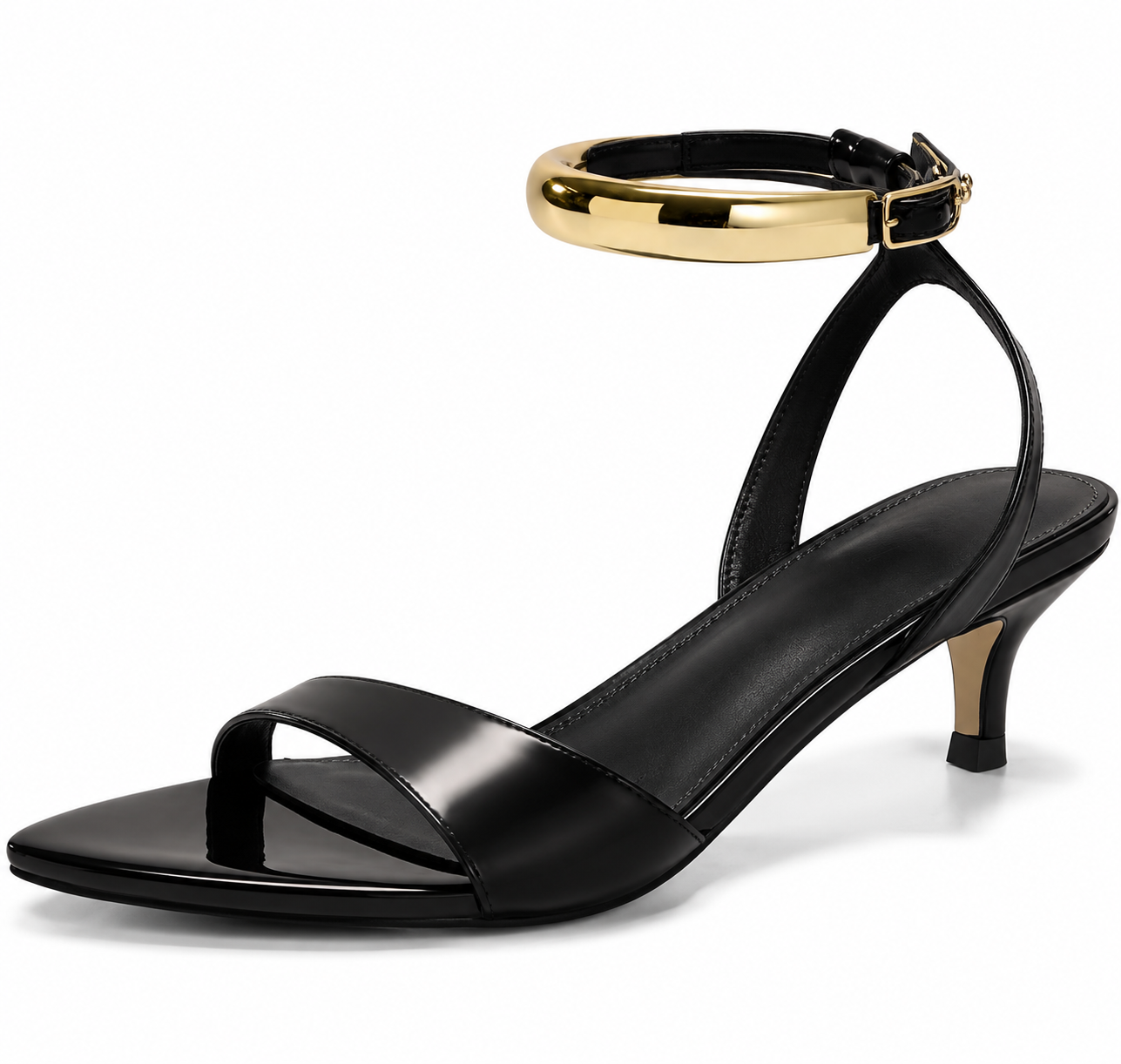 Golden Cuff Elegance Heels