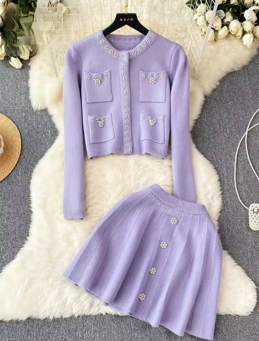 Crystal Bloom Knit Set