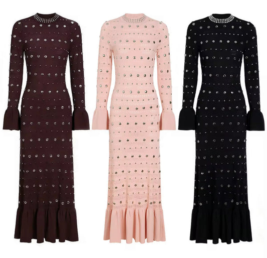 Celestial Studded Knit Dress