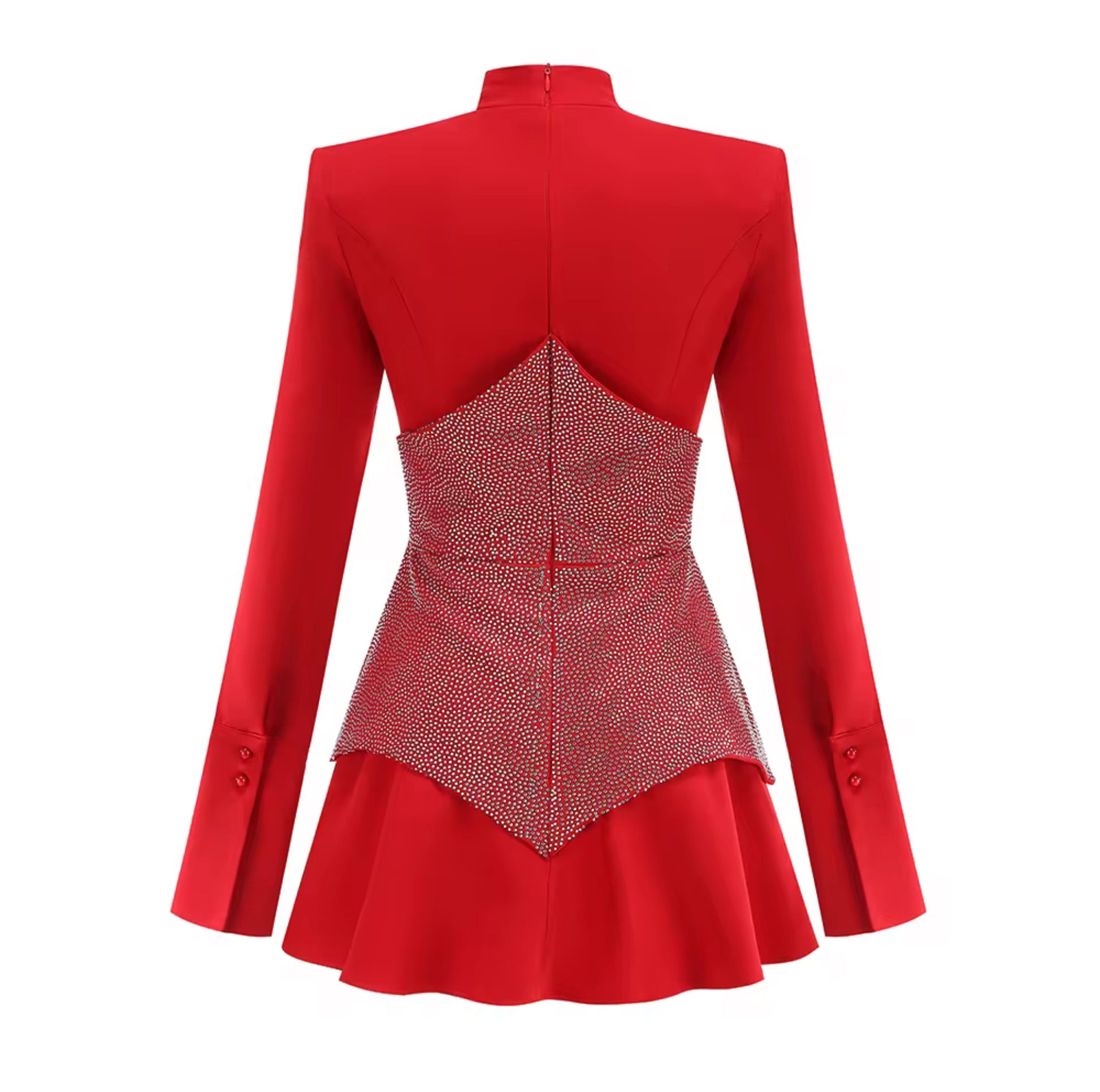 Crimson Corset Luxe Dress