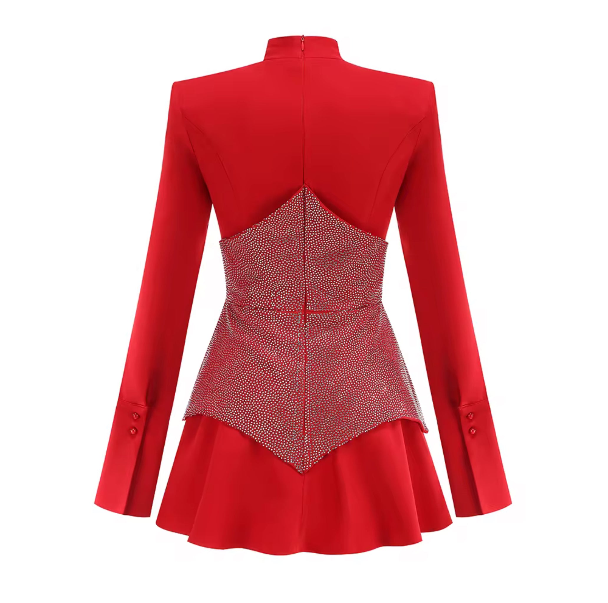 Crimson Corset Luxe Dress