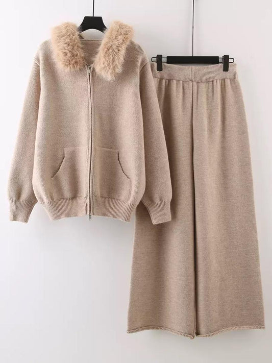 Fur Knit Lounge Set