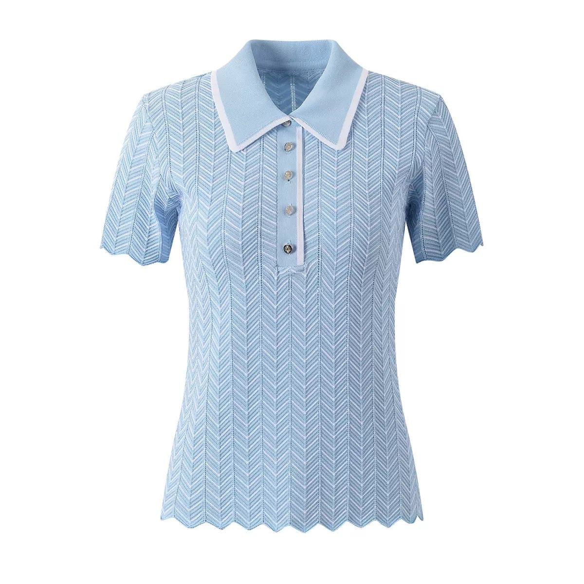 Skyline Polo Knit Top
