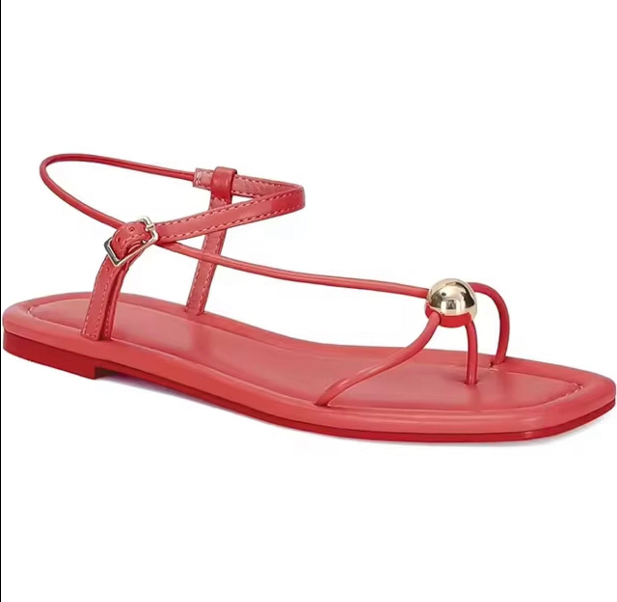 Minimalist Toe-Ring Strappy Sandals