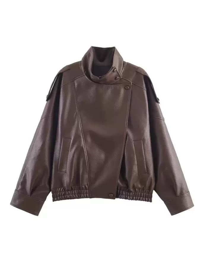 Verona High-Neck Leather Jacket