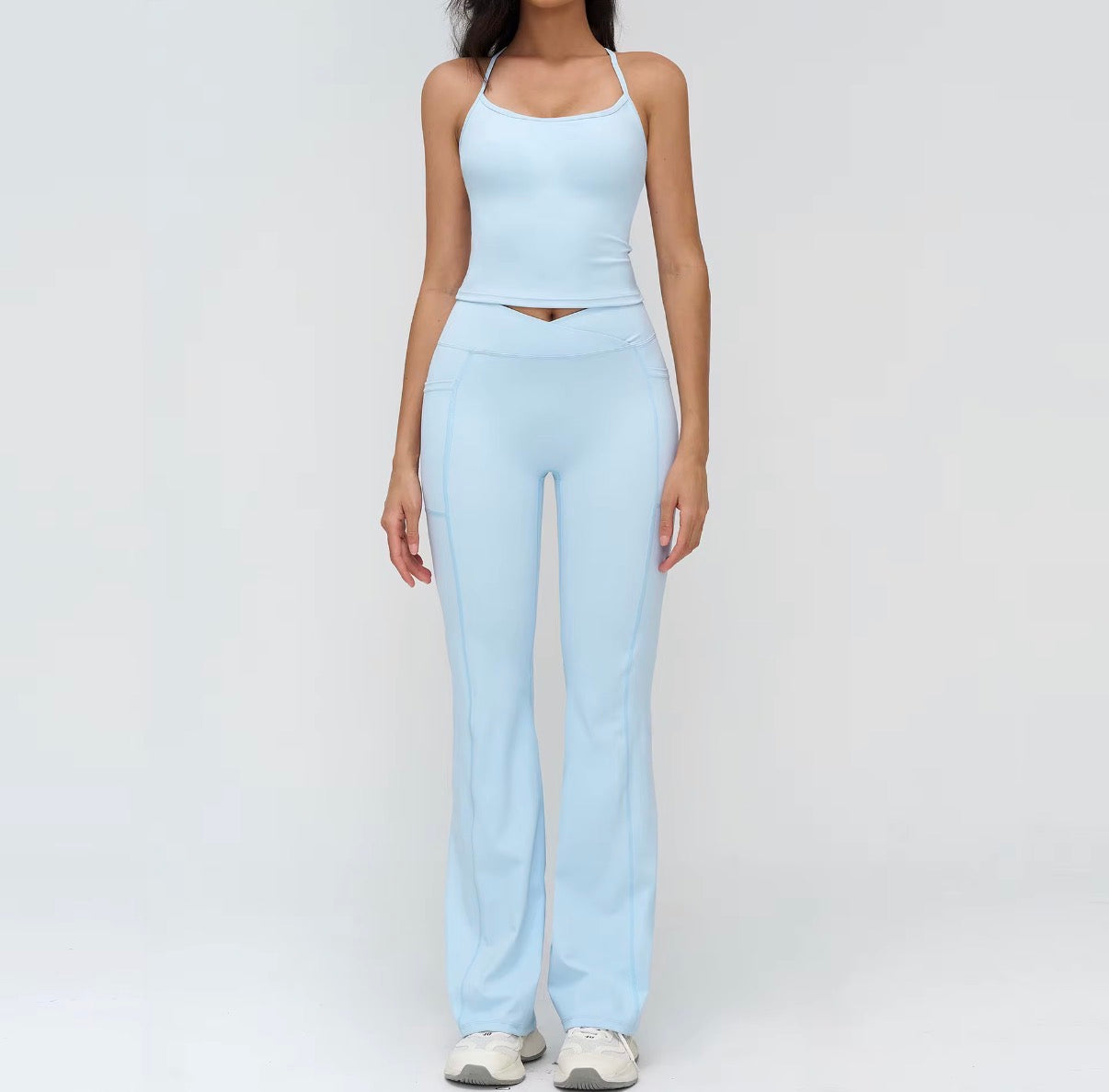 Contour Sculpt V-Waist Flare Leggings & Fitted Tank Active Set