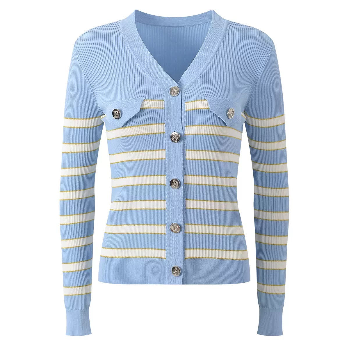 Riviera Striped Knit Cardigan