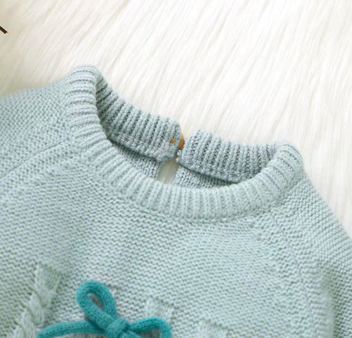 Sweet Bow Knitted Baby Set