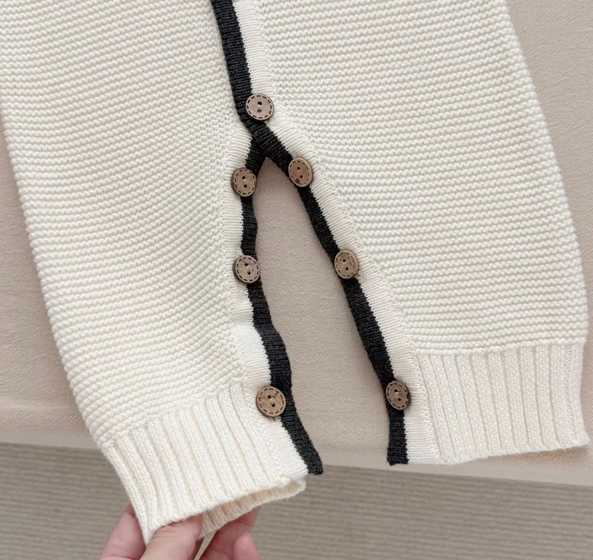 Classic Contrast Knit Romper